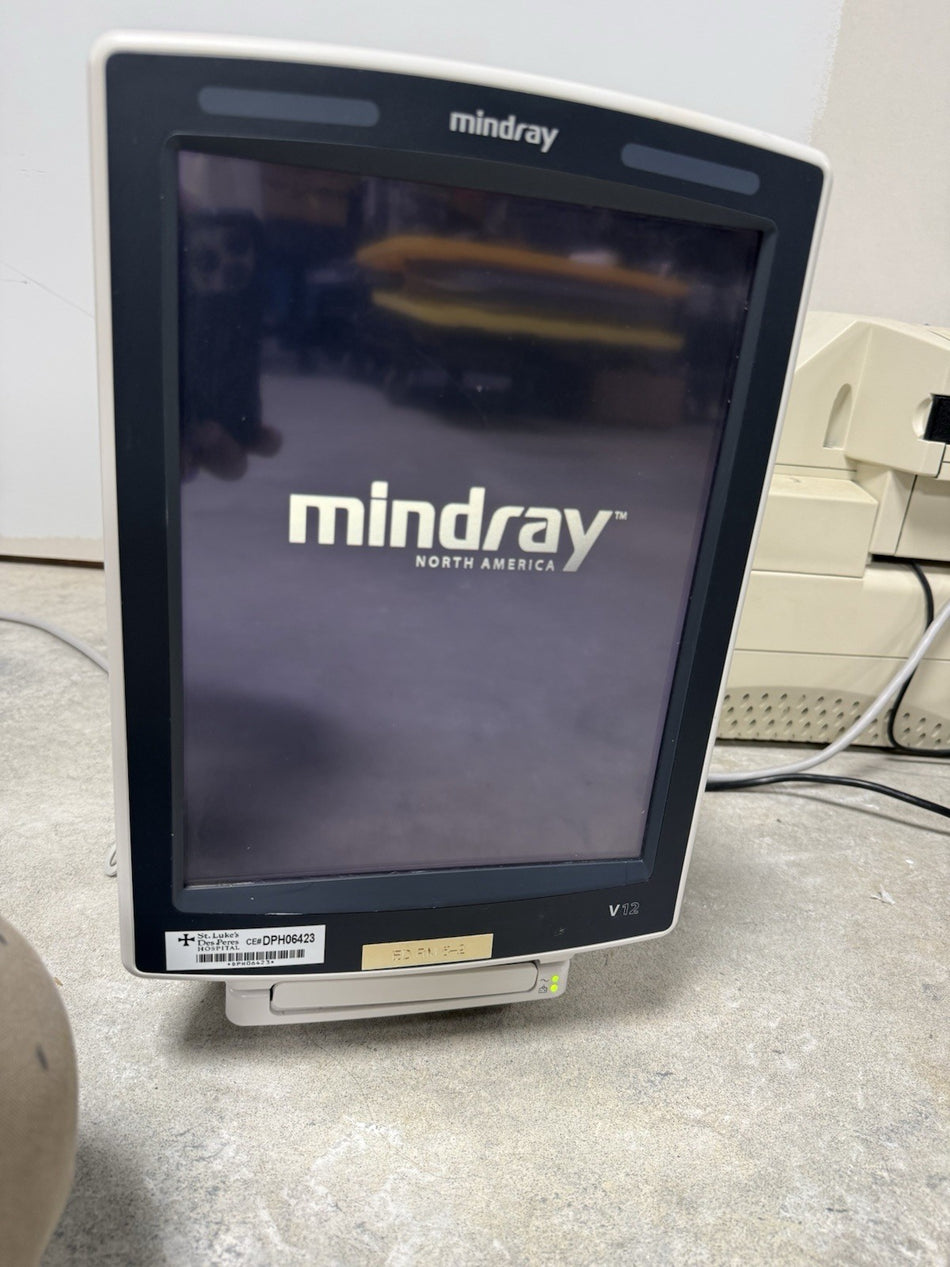 Mindray V12 Patient Vital Signs Monitor 0998-00-1801-01 Nellcor SpO2