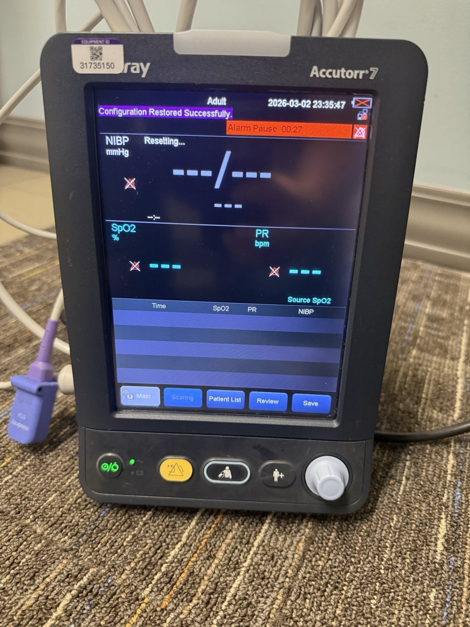 Mindray Accutorr 7 Patient Vital Signs Monitor 610F-PA00026