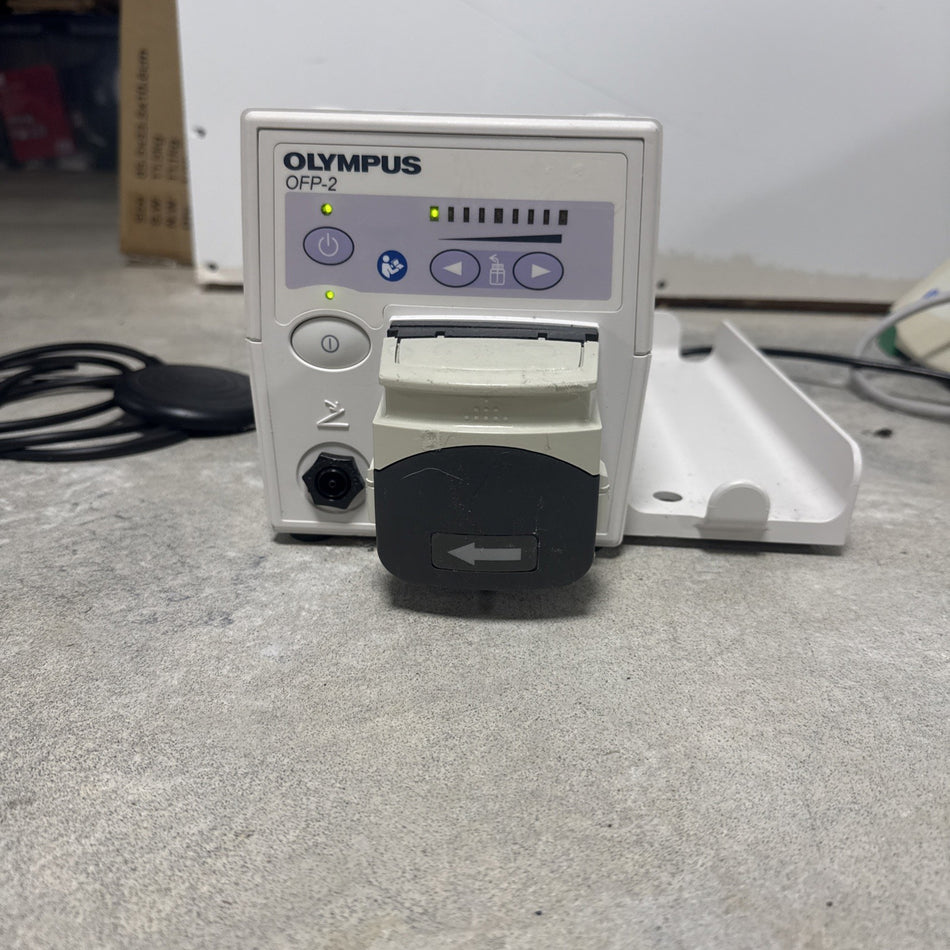 Olympus OFP-2 Endoscopy Flushing Pump Irrigation Unit w/ Footswitch & Power Cable