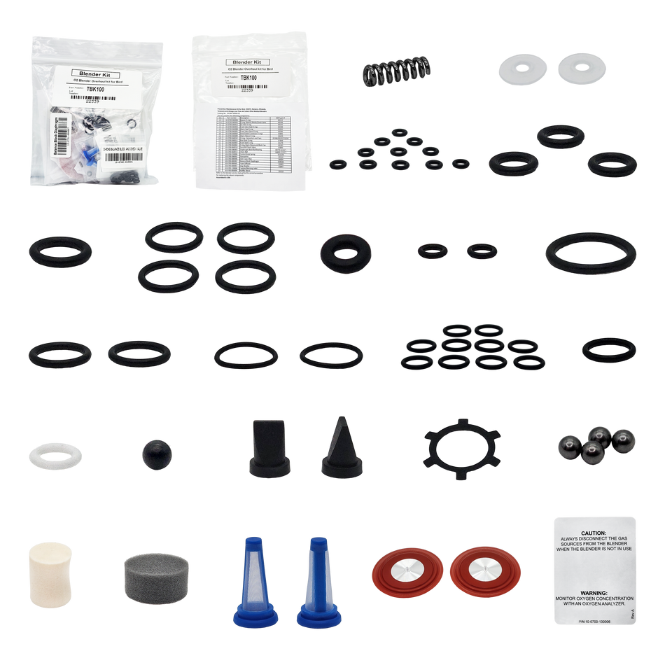 Bird/Vyaire/Amvex Small Block O2 Blender Overhaul Kit TBK100